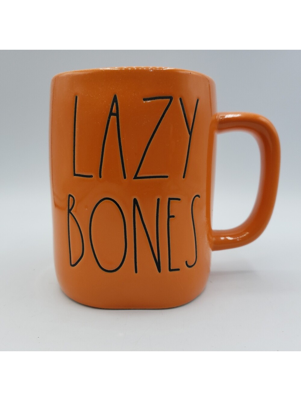 Rae Dunn Laxy Bones Halloween Coffee Mug Orange Magenta Cup Tea Cocoa